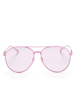 Gucci Eyewear pilot-frame sunglasses - Pink