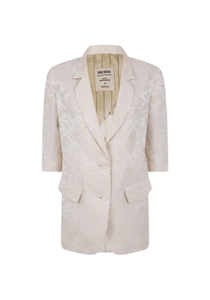 Uma Wang damask-pattern linen jacket - Neutrals