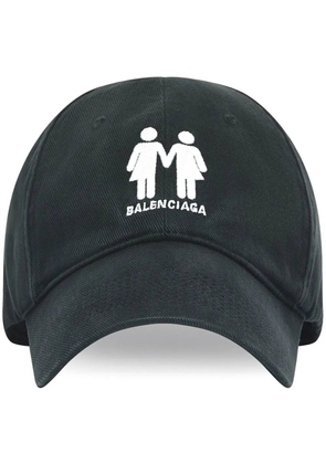 Balenciaga Pride embroidered-logo baseball cap - Black