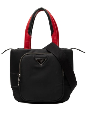 Prada Pre-Owned 2013-2025 Small Tessuto Pocket Top Handle Cargo Bag satchel - Black
