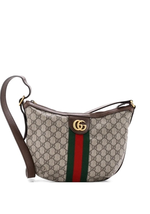 Gucci Pre-Owned Ophidia Half Moon Hobo GG Coated Canvas Small crossbody bag - Brown