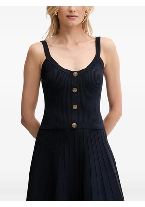 GUESS USA Emmie ribbed-knit button top - Blue
