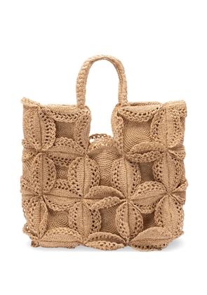 Jamin Puech Marquise crochet-knit tote bag - Neutrals
