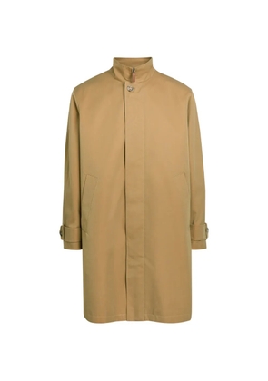 Tod's high-neck gabardine trench coat - Neutrals
