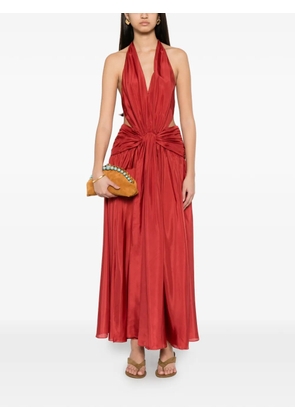 ZIMMERMANN Indra plunge-neck dress - Red