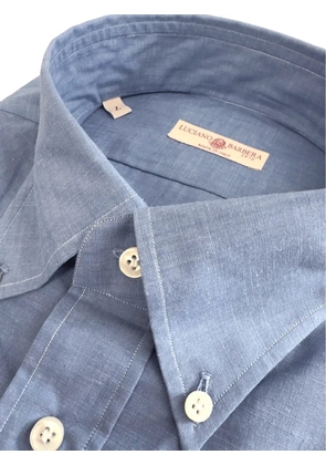 Luciano Barbera button-down collar shirt - Blue