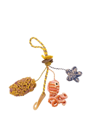 Jamin Puech Atlantis raffia bag charm - Yellow