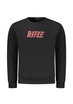 RIFLE logo-print crew-neck sweatshirt - Black