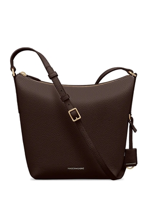 MAISON de SABRÉ trapezoid leather bucket bag - Brown