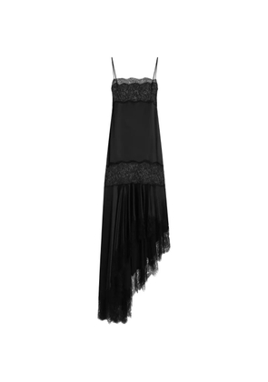 Dolce & Gabbana satin dress with lace bands - Black