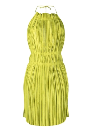 Cult Gaia Bethanie plissé satin mini dress - Green
