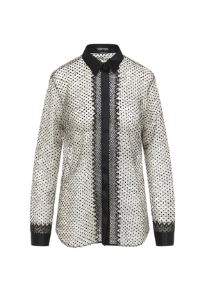 TOM FORD lace long-sleeve shirt - Neutrals
