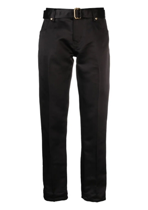 TOM FORD duchesse-satin silk boyfriend trousers - Black