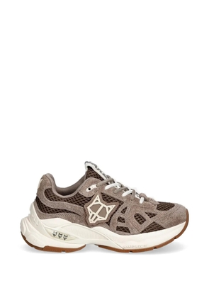 NAKED WOLFE Smash mesh-panelled sneakers - Brown