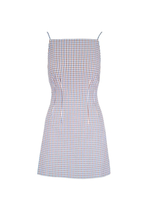 Veronica Beard Chester gingham-check dress - Blue