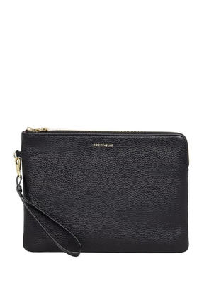 Coccinelle large Alias leather clutch bag - Black
