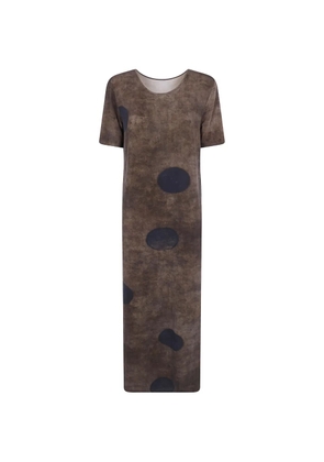 Uma Wang polka-dot print maxi dress - Brown