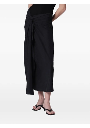 Róhe twisted midi skirt - Black