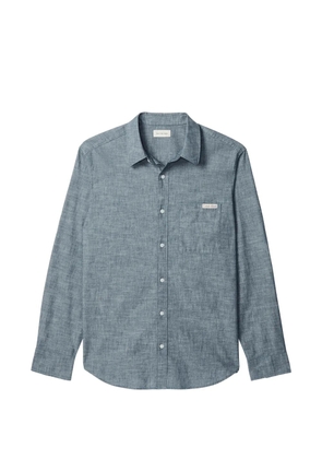 Calvin Klein logo-patch chest-pocket shirt - Blue