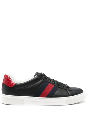Gucci Ace web-trim sneakers - Black
