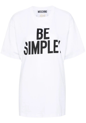 Moschino slogan-print cotton T-shirt - White