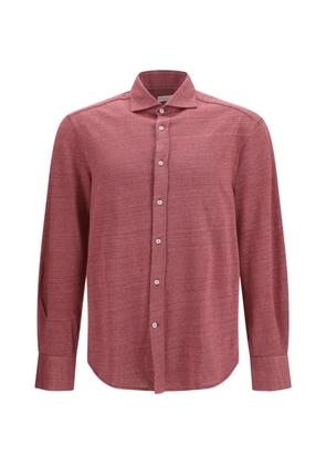 Brunello Cucinelli slub-texture shirt - Red