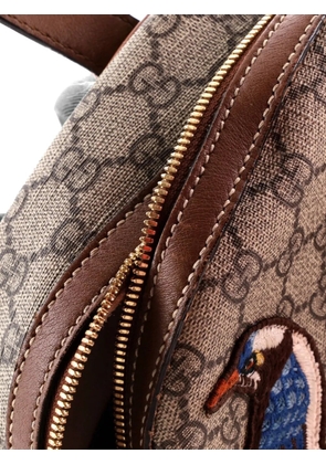 Gucci Pre-Owned Zip Pocket Embroidered GG Coated Canvas Small backpack - Brown