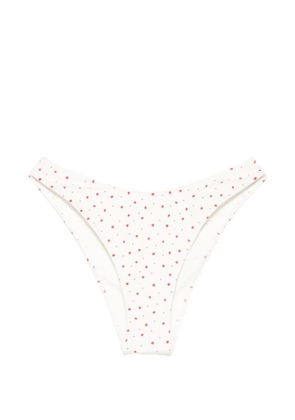Frankies Bikinis strawberry-print bikini bottoms - White