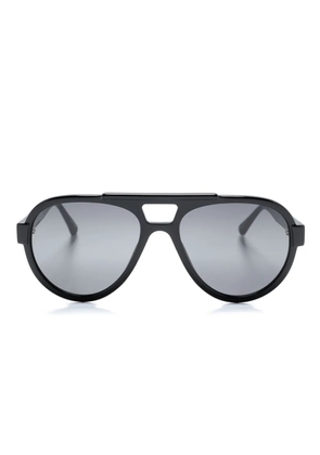 Linda Farrow x The Attico Jurgen pilot-frame sunglasses - Black