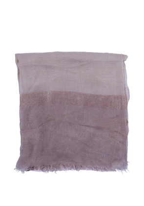 D'aniello Walton metallic-stripe scarf - Purple