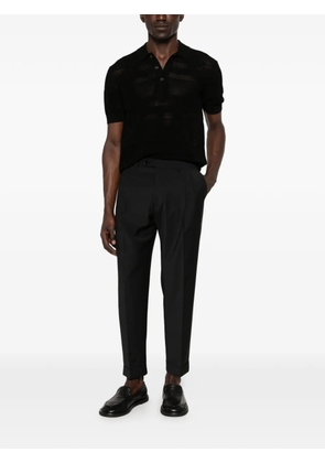 BE ABLE pleated turn-up trousers - Black