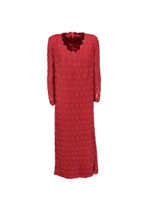 Vintage 1980s-1990s beaded lace dress - Red