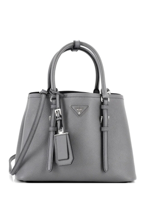 Prada Pre-Owned Belted Strap Cuir Double Saffiano Leather Small tote bag - Grey