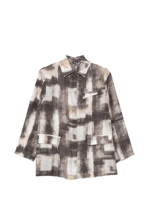 Kiton abstract-print shirt - Black