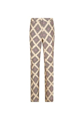 Alberto Biani geometric-print trousers - Neutrals