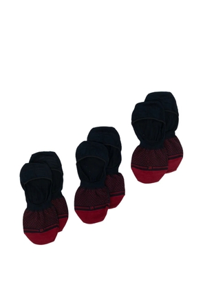 Zegna geometric-pattern invisible socks - Blue