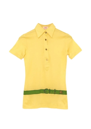 Roberta di Camerino Pre-Owned 1970s belt-print polo shirt - Yellow