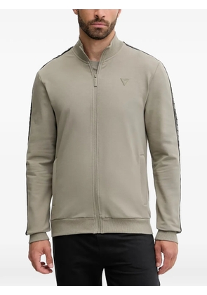 GUESS USA logo-taped full-zip sweatshirt - Green
