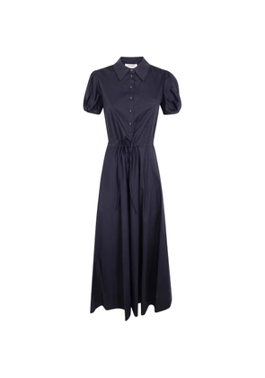 TWINSET drawstring puff-sleeve midi dress - Black