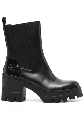 Calvin Klein Jeans 90mm chunky leather boots - Black