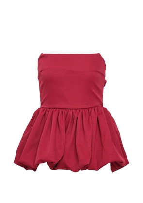 KENZIE KLAMBIE strapless peplum top - Red