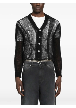 OUR LEGACY Academy laddered-knit cardigan - Black