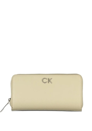 Calvin Klein logo-plaque zip-around wallet - Neutrals