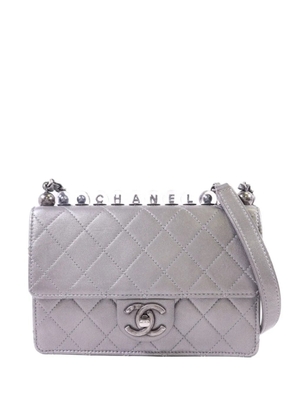 CHANEL Pre-Owned CC diamond-quilted shoulder bag - Silver