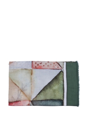 D'aniello Perla patchwork scarf - Neutrals
