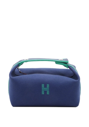 Hermès Pre-Owned 2020-2025 Small Toile Bride A Brac Case vanity bag - Blue