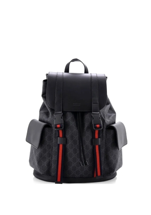 Gucci Pre-Owned Double Pocket Buckle GG Coated Canvas Large backpack - Black