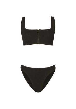 Hunza G Dallas zip-front bikini - Black