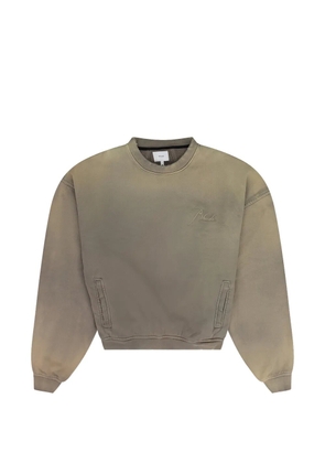 RHUDE Script Logo Sunfaded sweatshirt - Green