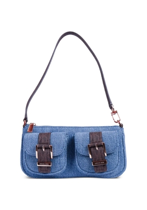 Michael Kors small buckle-detail shoulder bag - Blue